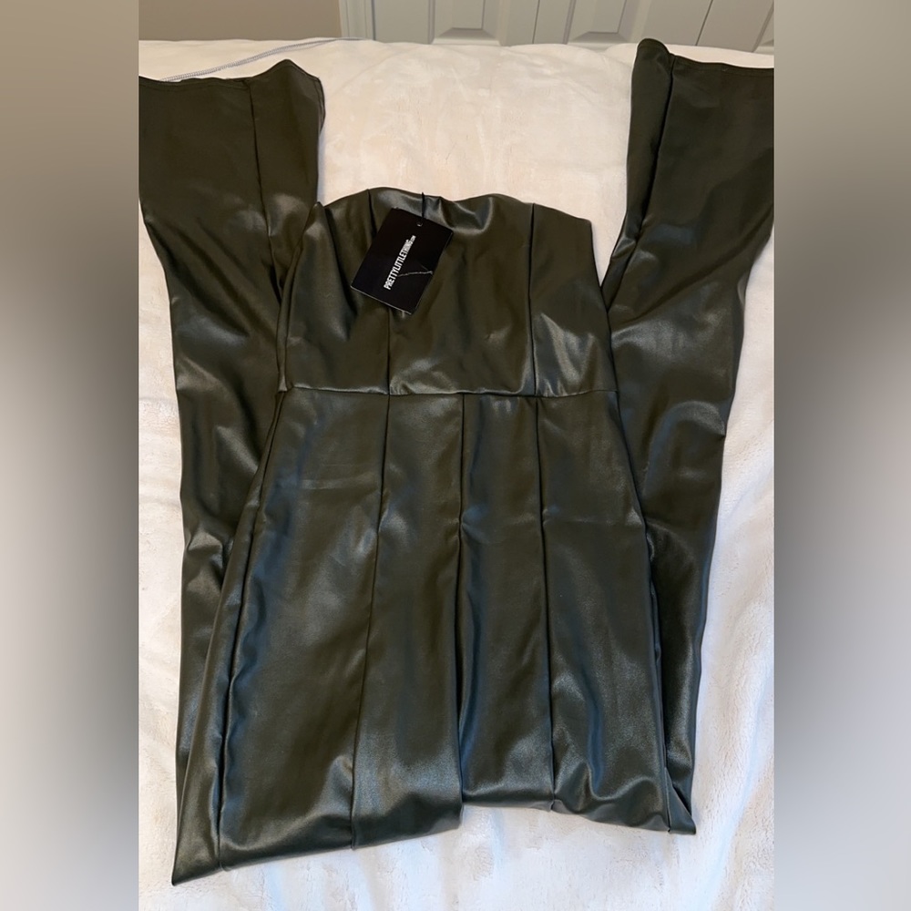 Pretty Little Things leather jumpsuit